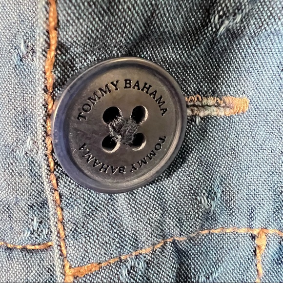 Denim Tommy Bahama Womens Lightweight Chambray Cotton Shorts Size 4 - Picture 3 of 11